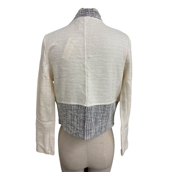 Dolan Left Coast Collection Textured Knit Open Cardigan Jacket XS Neutral Tones - Picture 7 of 14